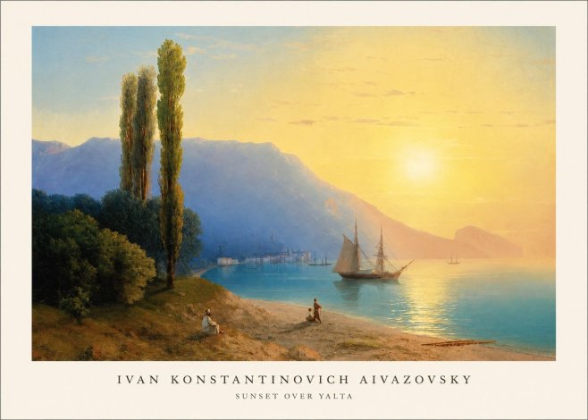 Ivan Konstantinovich Aivazovsky Sunset over Yalta No1 - Plakat
