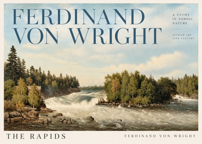 Ferdinand von Wright Rapids in a Finnish River No5 - Plakat