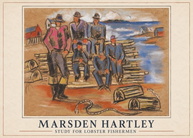 Marsden Hartley Study for 'Lobster Fishermen' No2 - Plakat