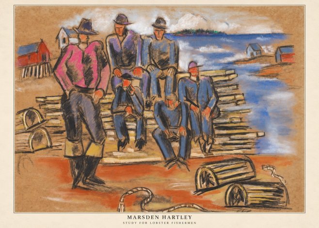 Marsden Hartley Study for 'Lobster Fishermen' No6 - Plakat