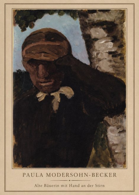 Paula Modersohn-Becker Alte Bäuerin Mit Hand an Der Stirn No3 - Plakat