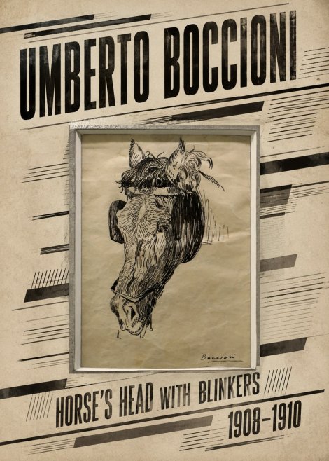 Umberto Boccioni Horse's Head with Blinkers No6 - Plakat