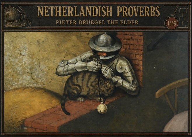 Pieter Bruegel Netherlandish Proverbs X No4 - Plakat