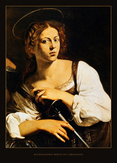 Michelangelo Merisi da Caravaggio Saint Catherine of Alexandria III No5 - Plakat