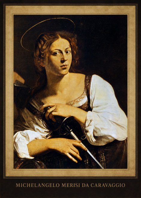 Michelangelo Merisi da Caravaggio Saint Catherine of Alexandria III No6 - Plakat