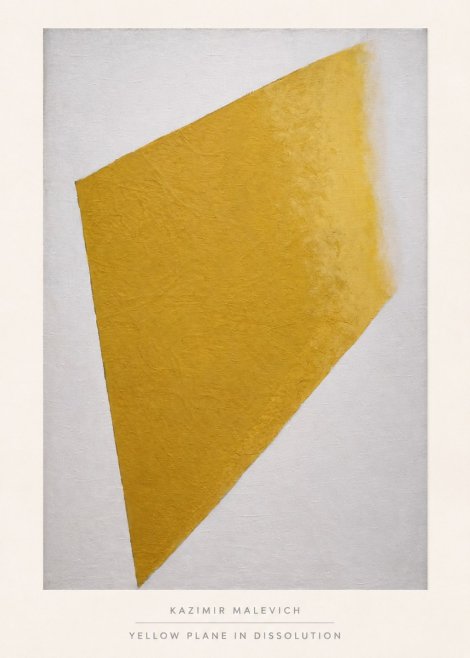 Kazimir Malevich Yellow Plane in Dissolution No4 - Plakat