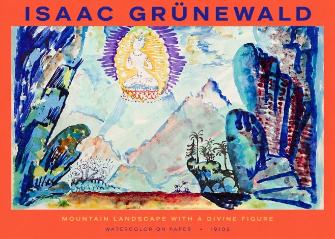 Isaac Grünewald Mountain Landscape with a Divine Figure No2 - Plakat