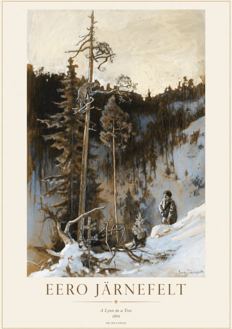Eero Järnefelt A Lynx in a Tree No1 - Plakat