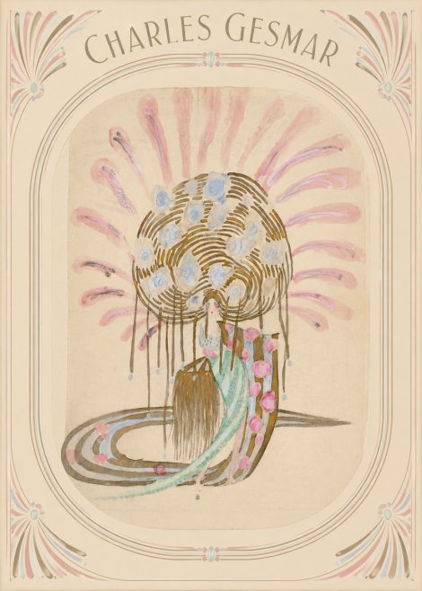 Charles Gesmar Woman with Headdress No3 - Plakat