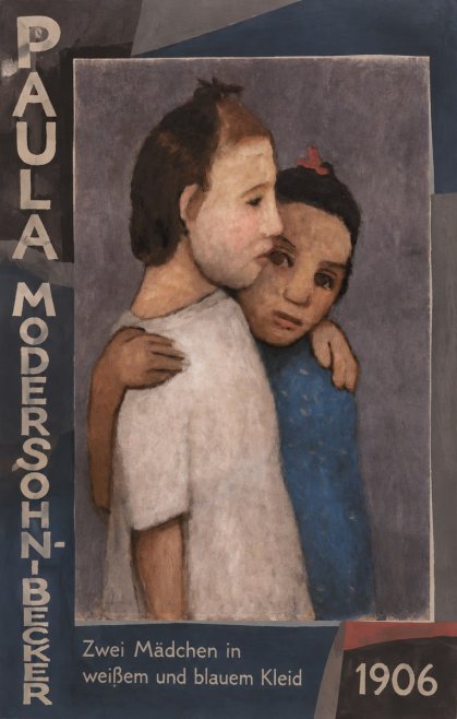 Paula Modersohn-Becker Zwei Mädchen in Weißem Und Blauem Kleid No5 - Plakat