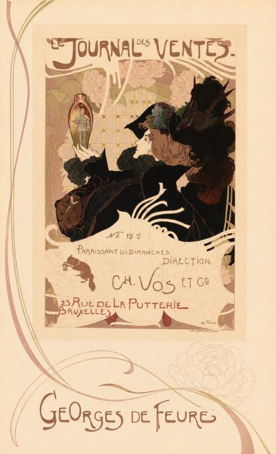 Georges de Feure Le Journal Des Ventes No5 - Plakat