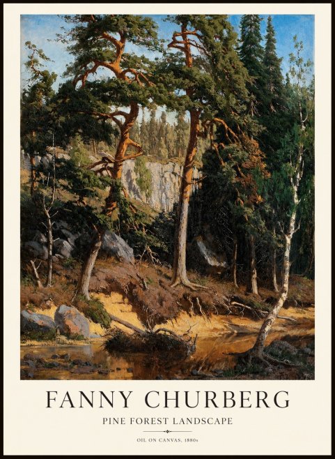 Fanny Churberg Pine Forest Landscape No1 - Plakat