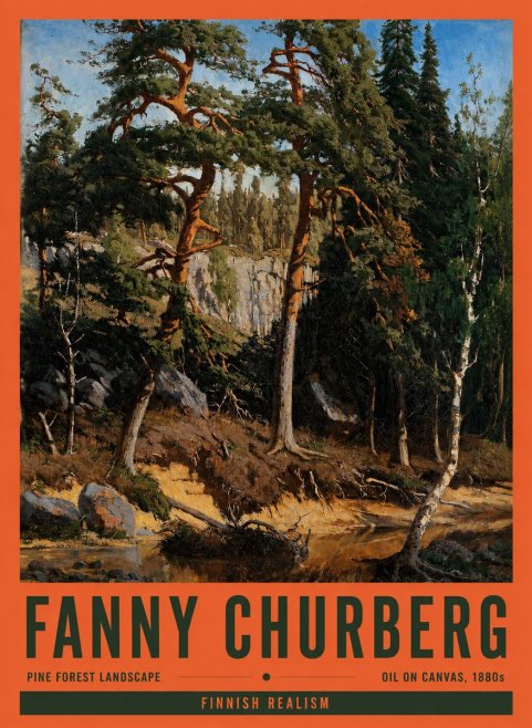 Fanny Churberg Pine Forest Landscape No2 - Plakat