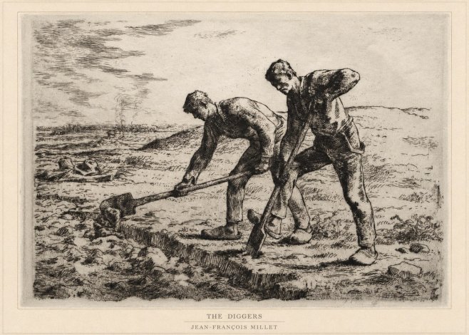 Jean-François Millet The Diggers No6 - Plakat