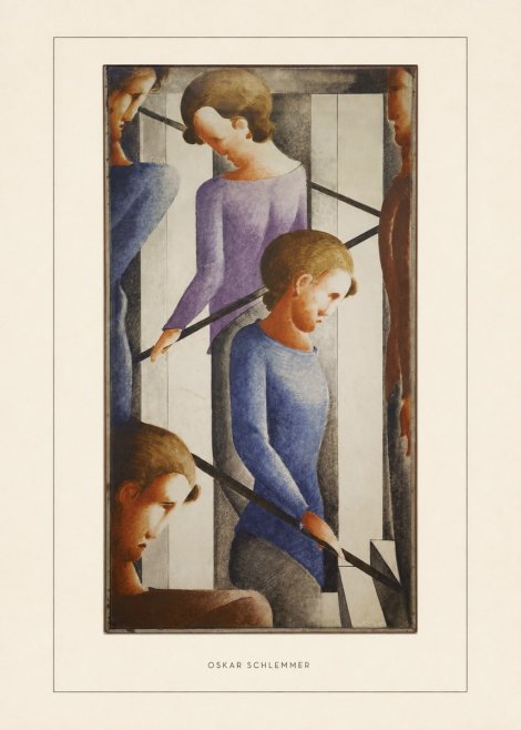 Oskar Schlemmer Staircase Figures II No4 - Plakat