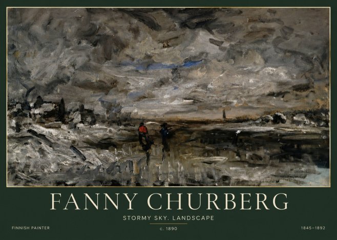 Fanny Churberg Stormy Sky. Landscape No3 - Plakat