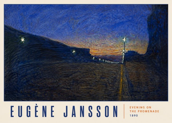 Eugène Jansson Evening on the Promenade No4 - Plakat