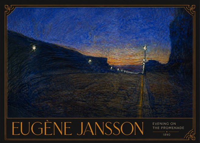 Eugène Jansson Evening on the Promenade No5 - Plakat