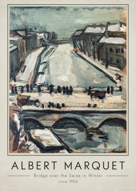 Albert Marquet Bridge over the Seine in Winter No1 - Plakat