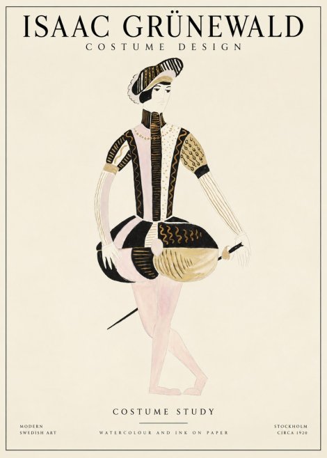 Isaac Grünewald Costume Study VI No1 - Plakat