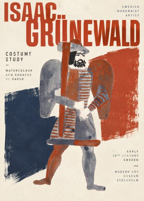 Isaac Grünewald Costume Study VII No2 - Plakat