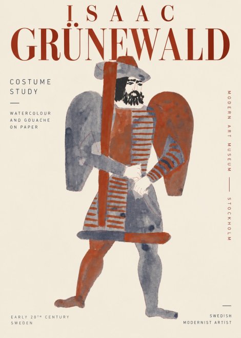 Isaac Grünewald Costume Study VII No4 - Plakat