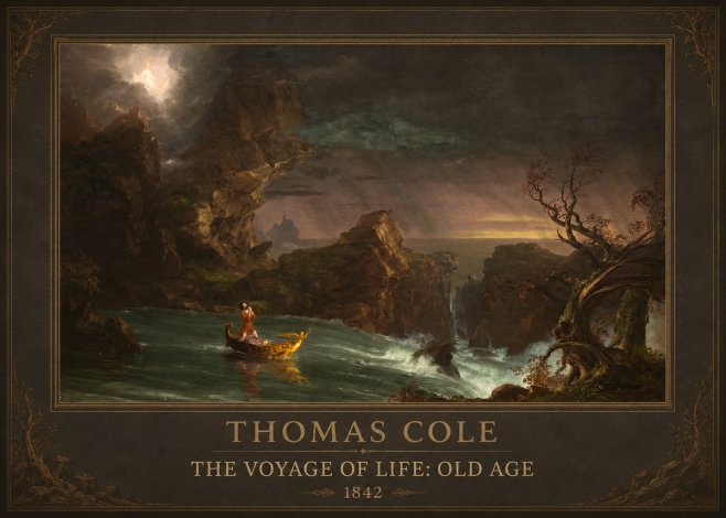 Thomas Cole The Voyage of Life: Old Age V No1 - Plakat