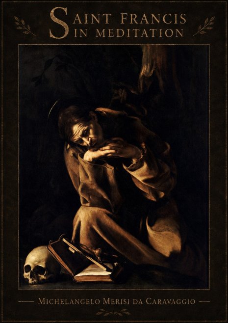 Michelangelo Merisi da Caravaggio Saint Francis in Meditation II No6 - Plakat