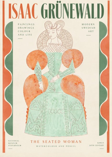 Isaac Grünewald Seated Woman No5 - Plakat