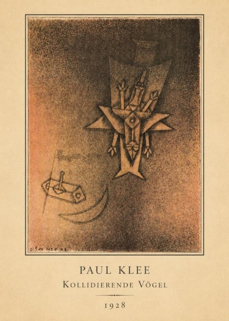 Paul Klee Kollidierende Vögel No3 - Plakat