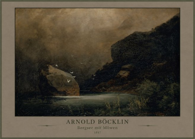 Arnold Böcklin Bergsee Mit Möwen No3 - Plakat