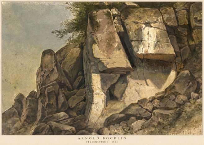 Arnold Böcklin Felsenstudie No5 - Plakat