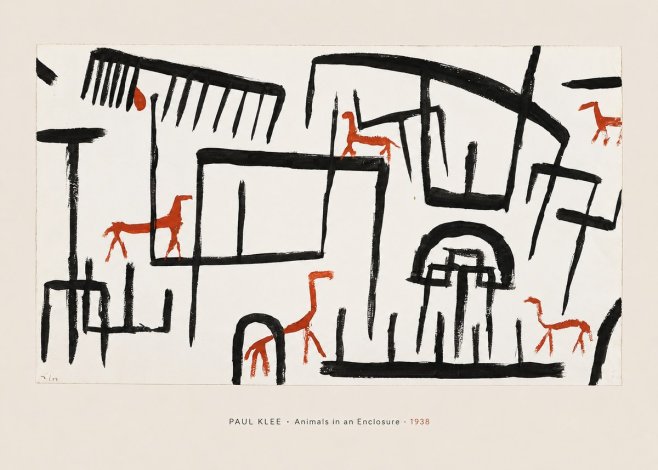 Paul Klee Animals in an Enclosure No5 - Plakat