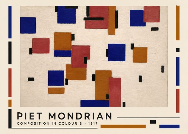 Piet Mondrian Composition in Colour B No1 - Plakat
