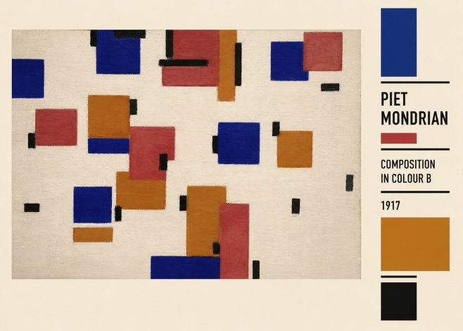 Piet Mondrian Composition in Colour B No2 - Plakat