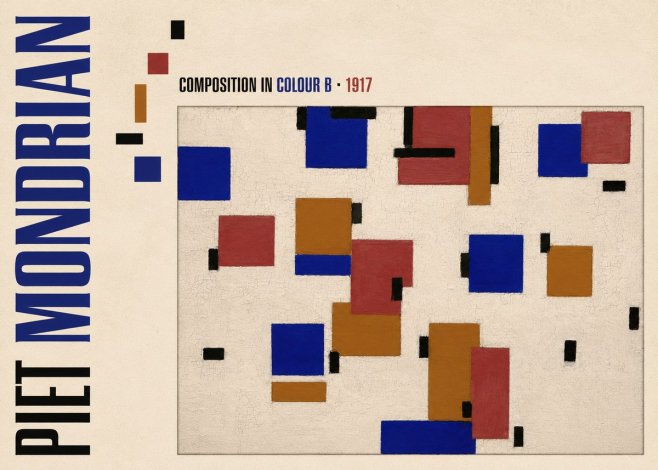 Piet Mondrian Composition in Colour B No6 - Plakat