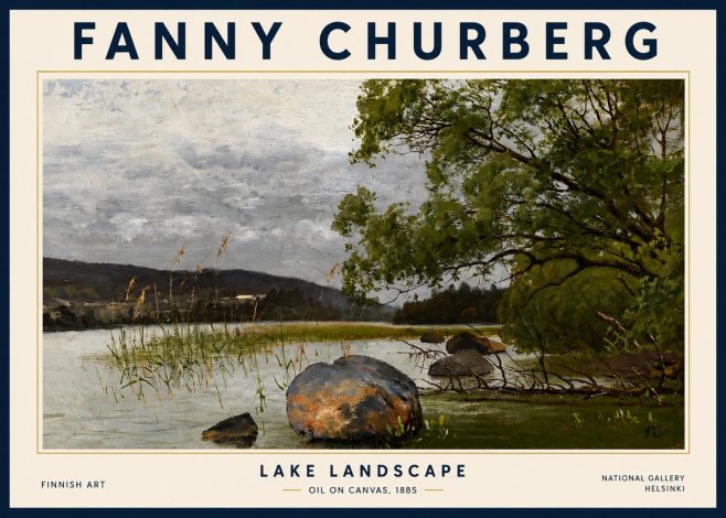 Fanny Churberg Lake Landscape No3 - Plakat