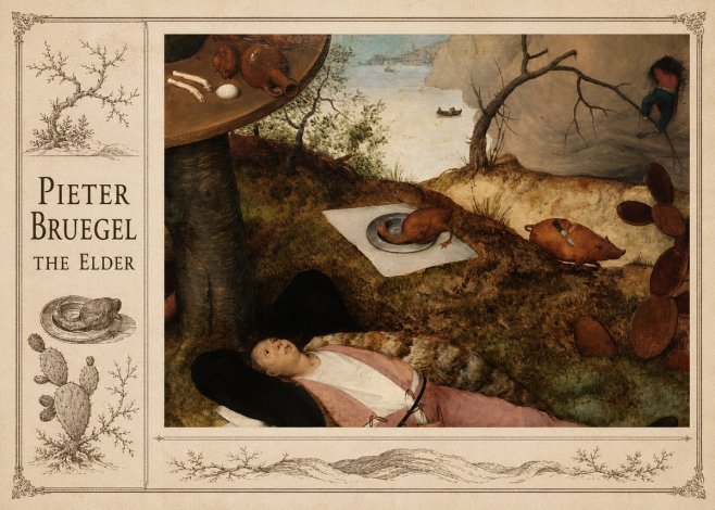 Pieter Bruegel The Land of Cockaigne II No3 - Plakat