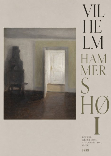 Vilhelm Hammershøi Interior: the Old Stove at Albertines Lyst, Lyngby No5 - Plakat