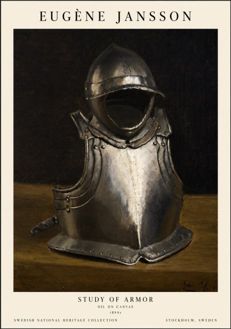 Eugène Jansson Study of Armor No1 - Plakat