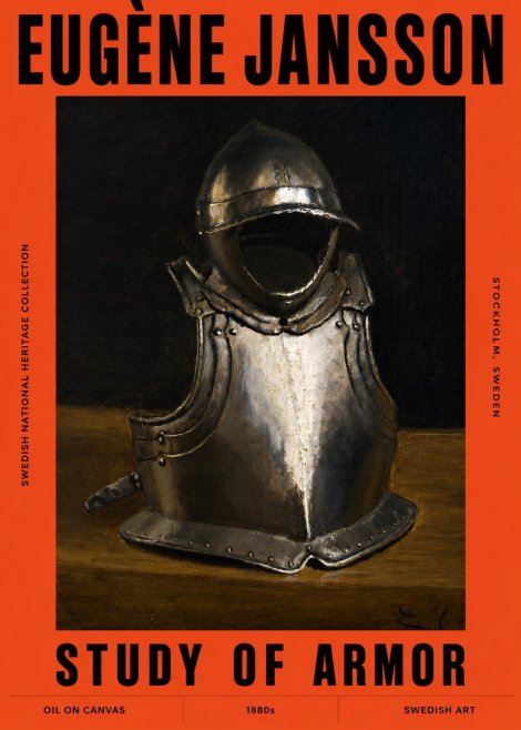 Eugène Jansson Study of Armor No2 - Plakat