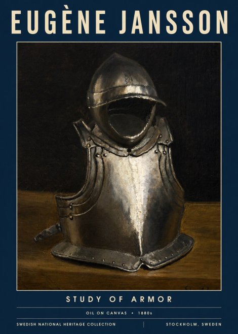 Eugène Jansson Study of Armor No3 - Plakat