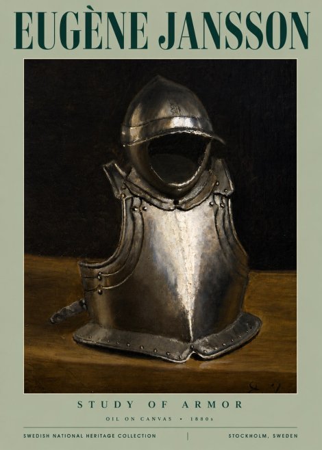 Eugène Jansson Study of Armor No4 - Plakat