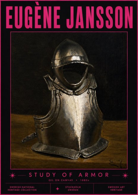Eugène Jansson Study of Armor No6 - Plakat