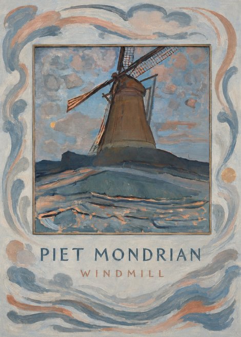 Piet Mondrian Windmill No4 - Plakat