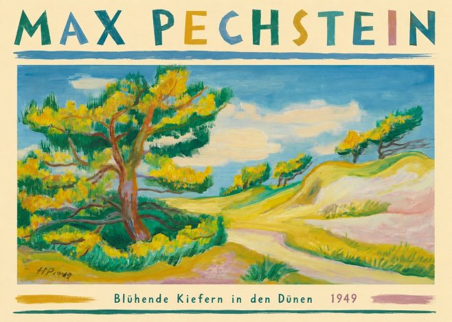 Max Pechstein Blühende Kiefern in Den Dünen No3 - Plakat