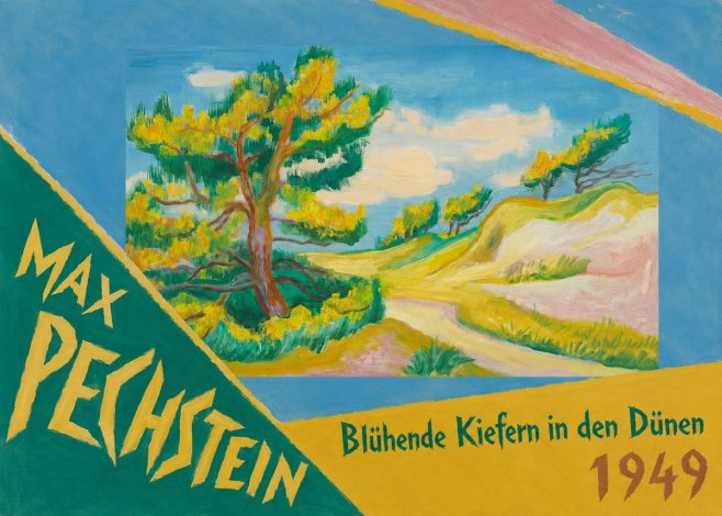 Max Pechstein Blühende Kiefern in Den Dünen No5 - Plakat