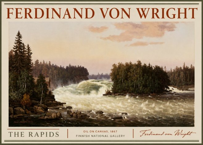 Ferdinand von Wright The Rapids No6 - Plakat