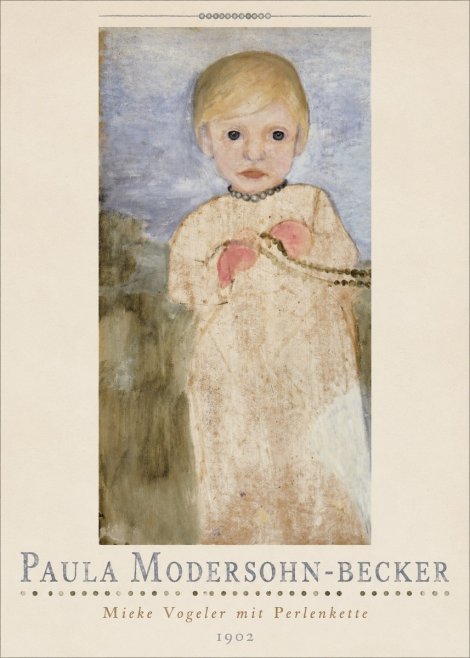 Paula Modersohn-Becker Mieke Vogeler Mit Perlenkette No4 - Plakat