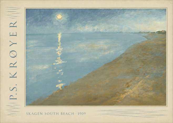 P.S. Krøyer Skagen South Beach · 1909 No2 - Plakat